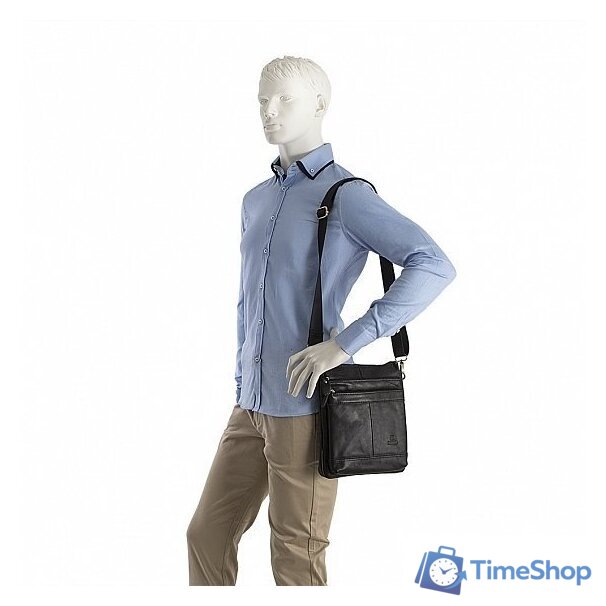 Сумка через плечо Poshete 252-2305-BLK (черный) - Изображение №8 — Интернет-магазин Time-Shop