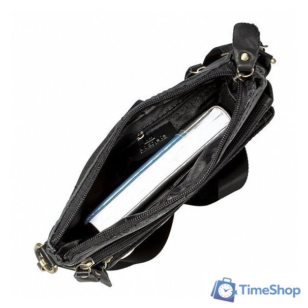 Сумка через плечо Poshete 252-2305-BLK (черный) - Изображение №7 — Интернет-магазин Time-Shop