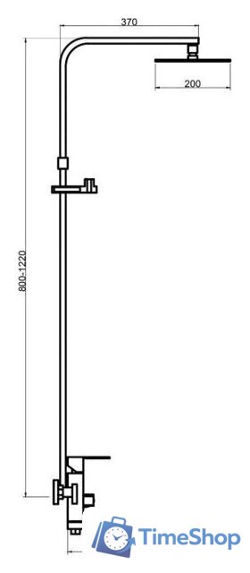 Душевая система  РМС SUS125-009DK - Изображение №2 — Интернет-магазин Time-Shop