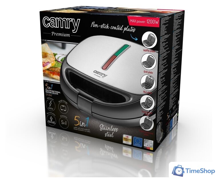Многофункциональная сэндвичница Camry CR 3042 - Изображение №11 — Интернет-магазин Time-Shop