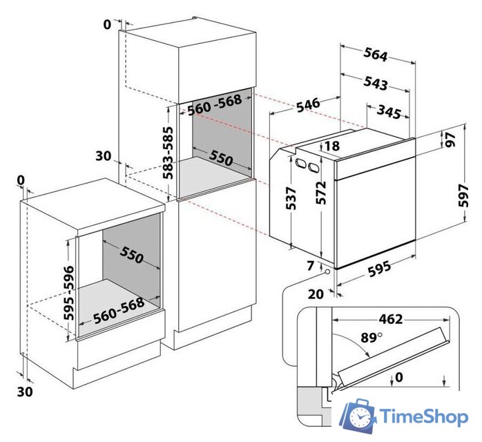 Электрический духовой шкаф Whirlpool WOI68PT1SBA - Изображение №9 — Интернет-магазин Time-Shop