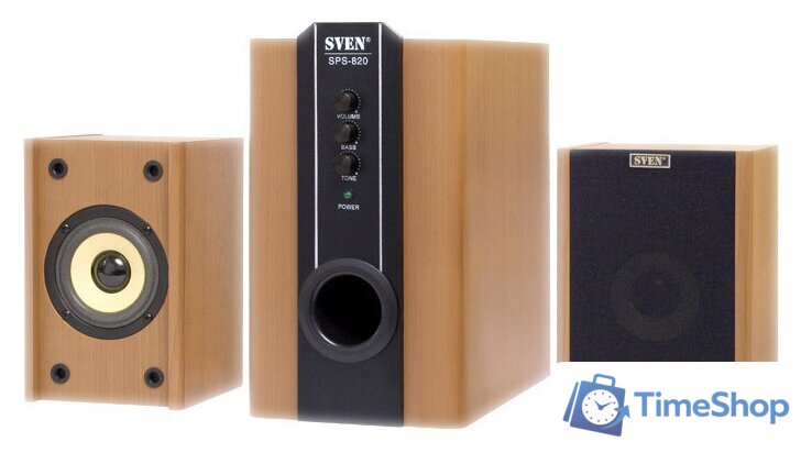 Акустика SVEN SPS-820 (коричневый) - Изображение №4 — Интернет-магазин Time-Shop