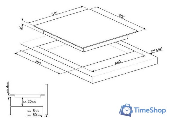 Варочная панель Smeg SI1M7633B - Изображение №2 — Интернет-магазин Time-Shop