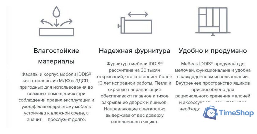  IDDIS Тумба под умывальник Edifice EDI10C0i95 - Изображение №13 — Интернет-магазин Time-Shop