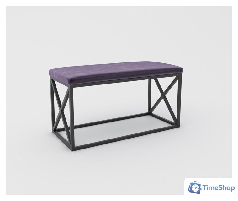 Банкетка Hype Mebel Куб (черный/фиолетовый) - Изображение №1 — Интернет-магазин Time-Shop