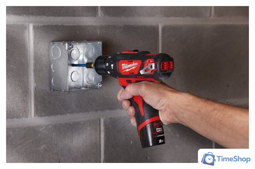 Ударная дрель-шуруповерт Milwaukee M12 BPD-202C 4933441940 (с 2-мя АКБ, кейс) - Изображение №11 — Интернет-магазин Time-Shop