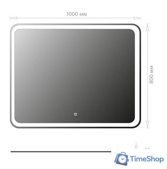  Onika Зеркало Магна 100 Led 210018 - Изображение №2 — Интернет-магазин Time-Shop