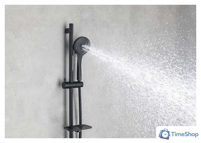 Душевая система  Aquatek Вега AQ1075MB (черный матовый) - Изображение №8 — Интернет-магазин Time-Shop