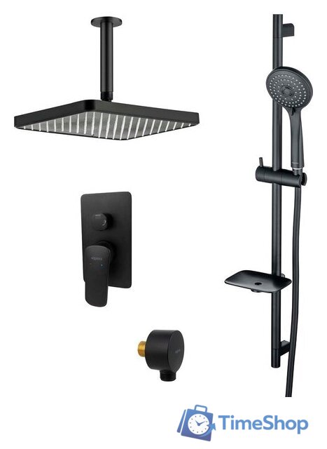 Душевая система  Aquatek Вега AQ1075MB (черный матовый) - Изображение №1 — Интернет-магазин Time-Shop