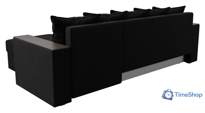 Угловой диван Лига диванов Дубай лайт правый 114170 (микровельвет черный) - Изображение №5 — Интернет-магазин Time-Shop