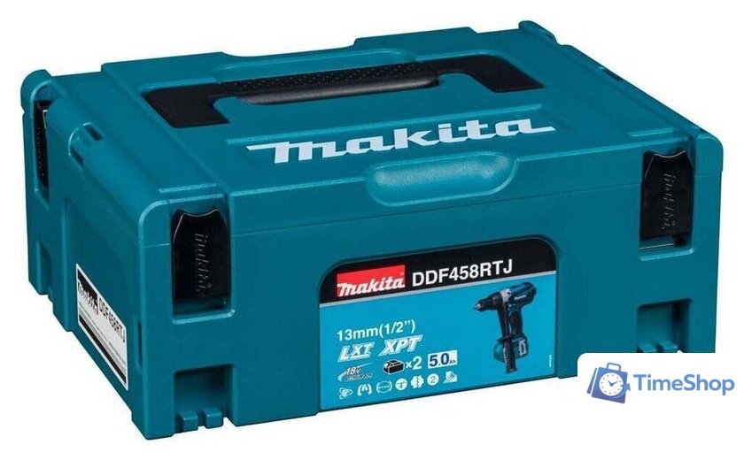 Дрель-шуруповерт Makita DDF458RTJ (с 2-мя АКБ, кейс) - Изображение №4 — Интернет-магазин Time-Shop
