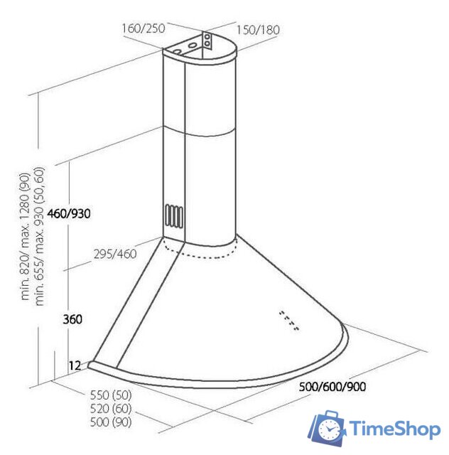 Кухонная вытяжка Akpo Dandys 50 WK-4 (черный) - Изображение №2 — Интернет-магазин Time-Shop