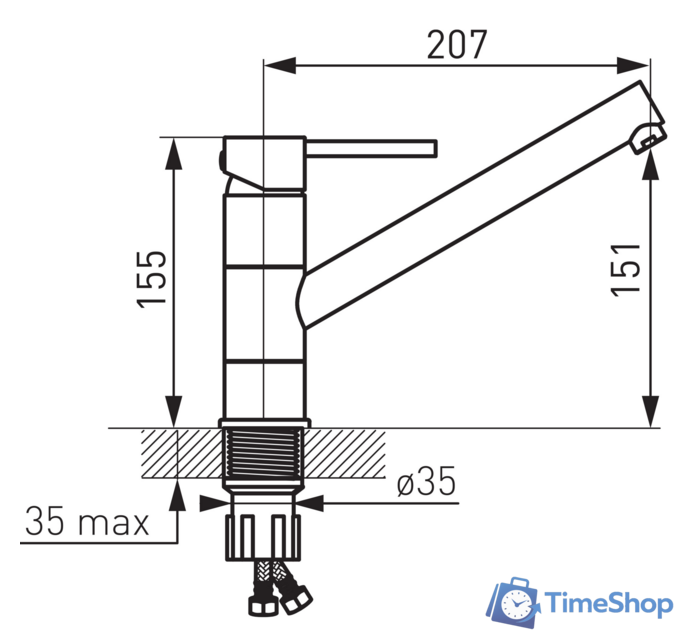 Смеситель Ferro Fiesta BFI4 - Изображение №2 — Интернет-магазин Time-Shop