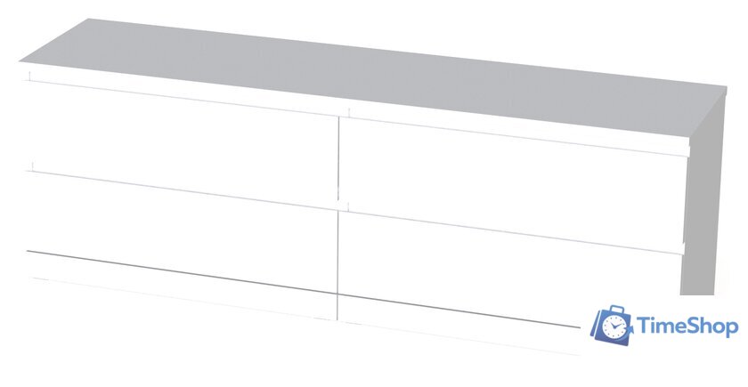 Комод Mio Tesoro Варма 4Д (пигмент, белый) - Изображение №1 — Интернет-магазин Time-Shop