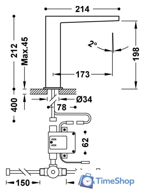 Смеситель Tres 20261320NM - Изображение №2 — Интернет-магазин Time-Shop