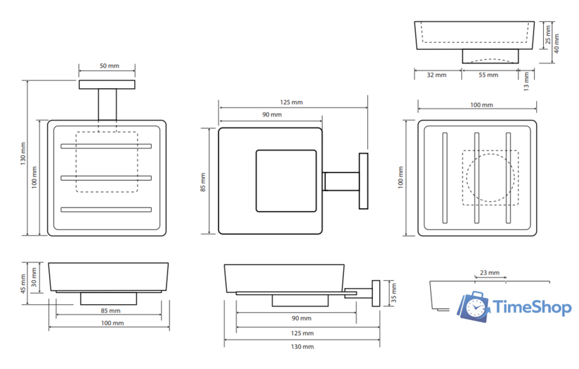 Мыльница Bemeta Plaza 118108022 - Изображение №2 — Интернет-магазин Time-Shop