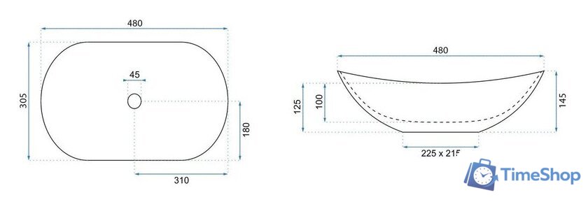 Умывальник Rea Royal Mini Aiax Shiny U5063 - Изображение №7 — Интернет-магазин Time-Shop