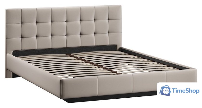 Кровать Трия Эмма Тип 1 140x200 (велюр Confetti Smoke) - Изображение №3 — Интернет-магазин Time-Shop