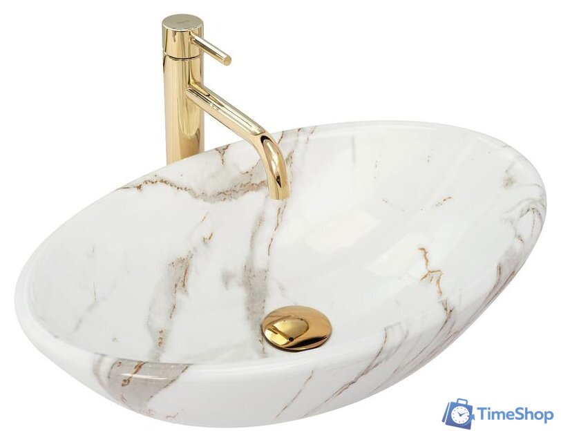 Умывальник Rea Pamela Shiny Aiax Marmur REA-U9685 (мрамор) - Изображение №1 — Интернет-магазин Time-Shop