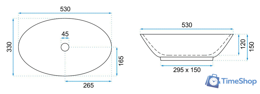 Умывальник Rea Pamela Shiny Aiax Marmur REA-U9685 (мрамор) - Изображение №6 — Интернет-магазин Time-Shop