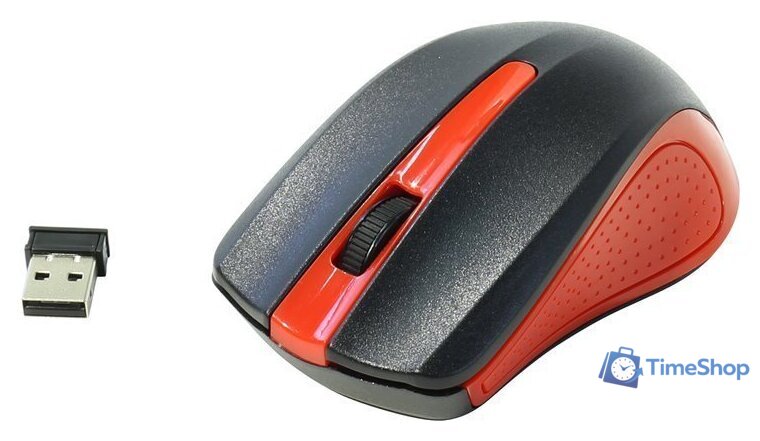 Мышь Оклик 485MW Black/Red (997828) - Изображение №1 — Интернет-магазин Time-Shop