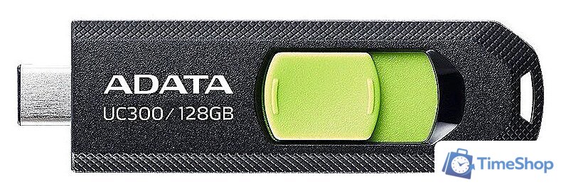 USB Flash ADATA UC300 128GB (черный/зеленый) - Изображение №1 — Интернет-магазин Time-Shop