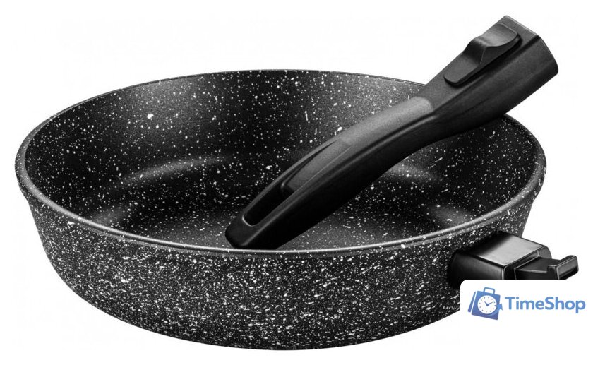 Набор сковород Elan Gallery Гармония вкуса 120134+2 (черный мрамор) - Изображение №4 — Интернет-магазин Time-Shop