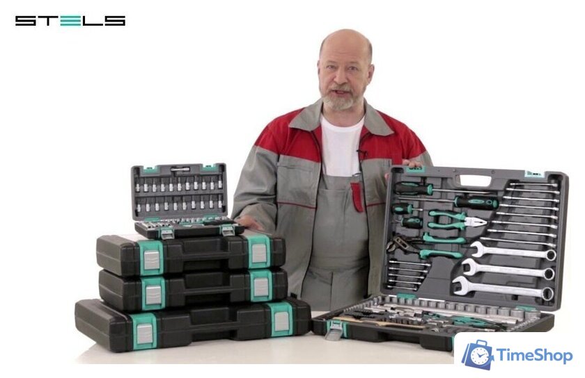 Универсальный набор инструментов Stels 14122 (109 предметов) - Изображение №5 — Интернет-магазин Time-Shop