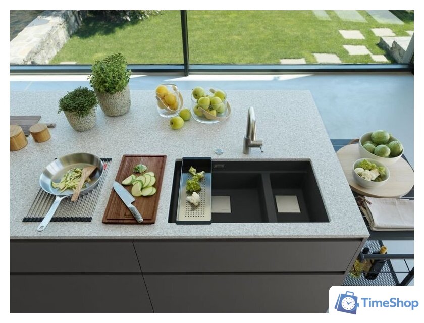 Кухонная мойка Franke Kanon KNG 160-46-21 125.0633.004 (матовый черный) - Изображение №4 — Интернет-магазин Time-Shop