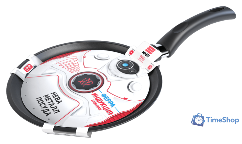 Блинная сковорода Нева металл посуда (НМП) Ферра Индукция 59224 - Изображение №2 — Интернет-магазин Time-Shop