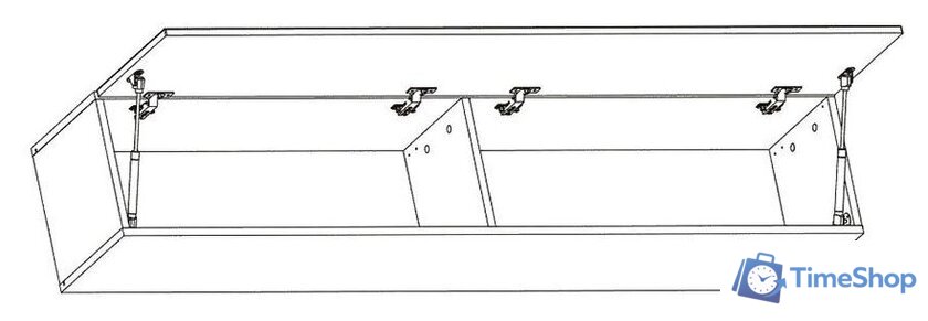 Полка НК-Мебель Point Тип-50 (белый/белый глянец) - Изображение №2 — Интернет-магазин Time-Shop