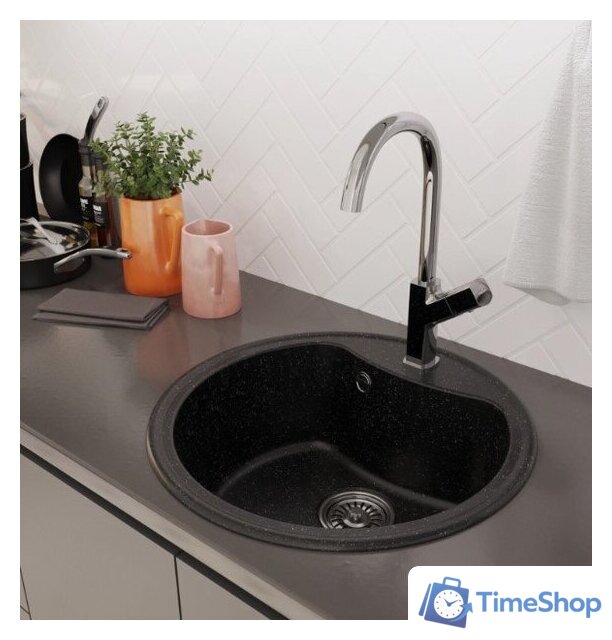 Кухонная мойка Mixline ML-GM09 551797 (черный) - Изображение №4 — Интернет-магазин Time-Shop