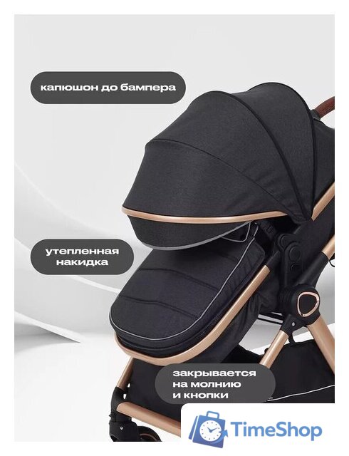 Универсальная коляска Rant Basic Roller Gold RA161 (2 в 1, black) - Изображение №5 — Интернет-магазин Time-Shop