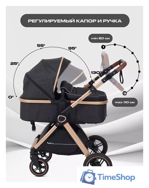 Универсальная коляска Rant Basic Roller Gold RA161 (2 в 1, black) - Изображение №4 — Интернет-магазин Time-Shop