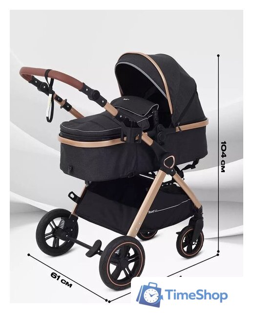 Универсальная коляска Rant Basic Roller Gold RA161 (2 в 1, black) - Изображение №3 — Интернет-магазин Time-Shop