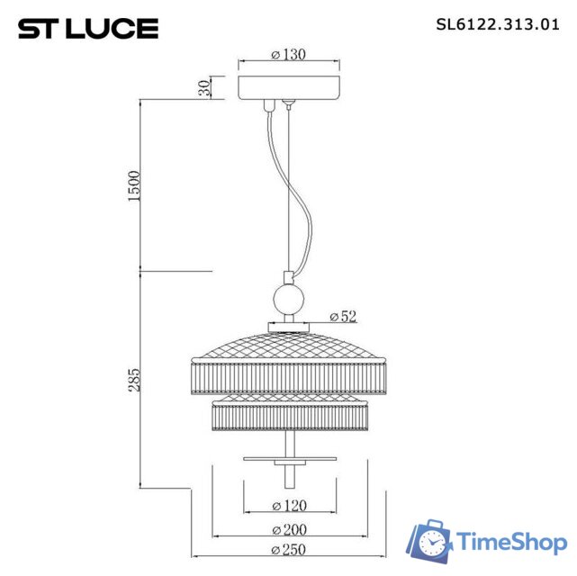 Подвесная люстра ST Luce SL6122.313.01 - Изображение №7 — Интернет-магазин Time-Shop