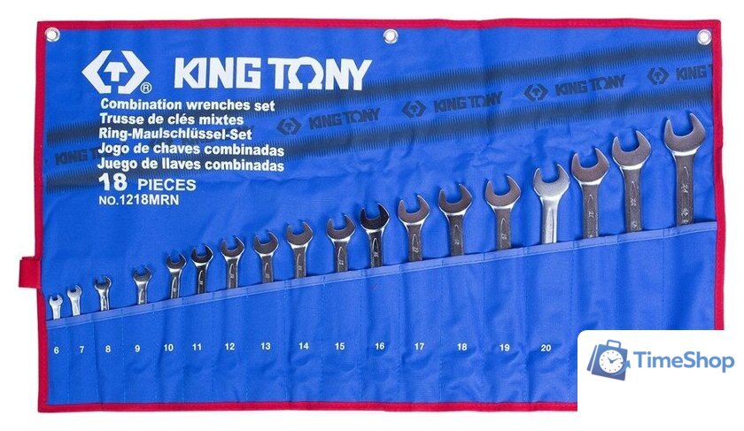 Набор ключей King Tony 1218MRN (18 предметов) - Изображение №1 — Интернет-магазин Time-Shop