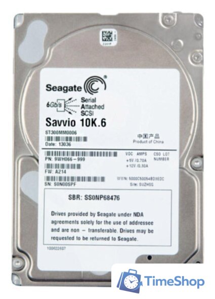 Жесткий диск Seagate Savvio 10K.6 300GB (ST300MM0006) - Изображение №1 — Интернет-магазин Time-Shop