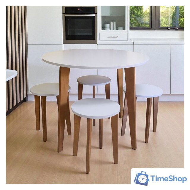 Обеденная группа Mio Tesoro Леванто (белый/дуб натуральный) - Изображение №6 — Интернет-магазин Time-Shop