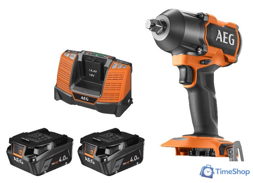Гайковерт AEG Powertools BSS18MTF12BL-402C 4935479664 (с 2-мя АКБ, кейс) - Изображение №1 — Интернет-магазин Time-Shop