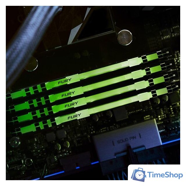 Оперативная память Kingston FURY Beast RGB 16GB DDR4 PC4-28800 KF436C18BBA/16 - Изображение №10 — Интернет-магазин Time-Shop