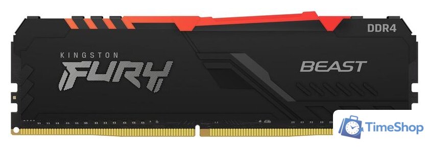 Оперативная память Kingston FURY Beast RGB 16GB DDR4 PC4-28800 KF436C18BBA/16 - Изображение №2 — Интернет-магазин Time-Shop