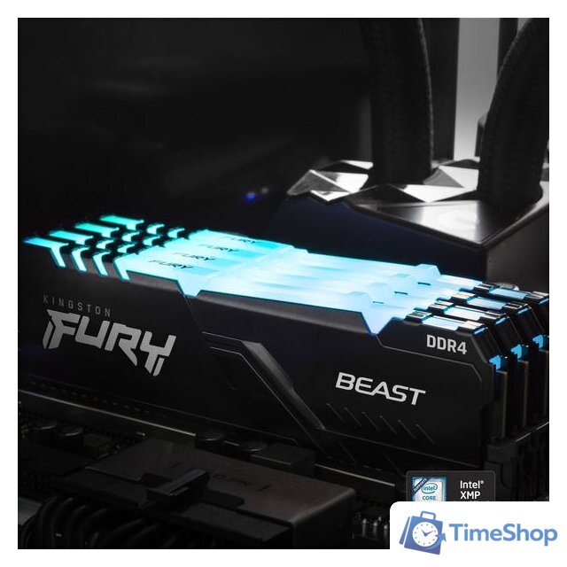 Оперативная память Kingston FURY Beast RGB 16GB DDR4 PC4-28800 KF436C18BBA/16 - Изображение №9 — Интернет-магазин Time-Shop