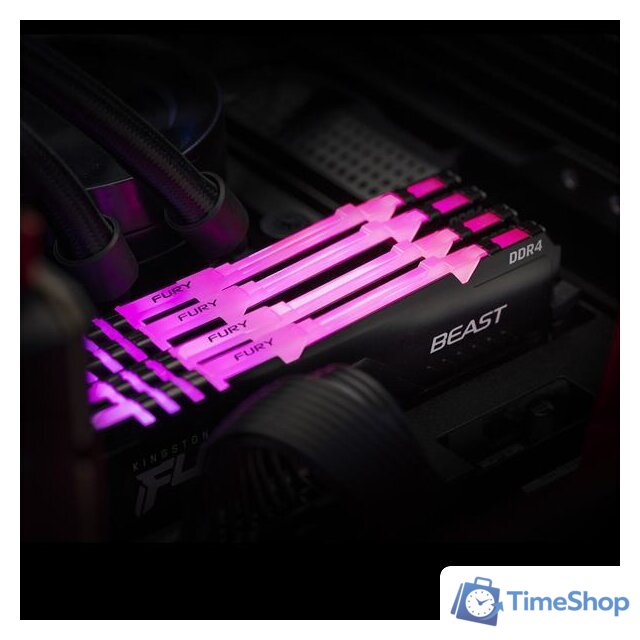 Оперативная память Kingston FURY Beast RGB 16GB DDR4 PC4-28800 KF436C18BBA/16 - Изображение №8 — Интернет-магазин Time-Shop