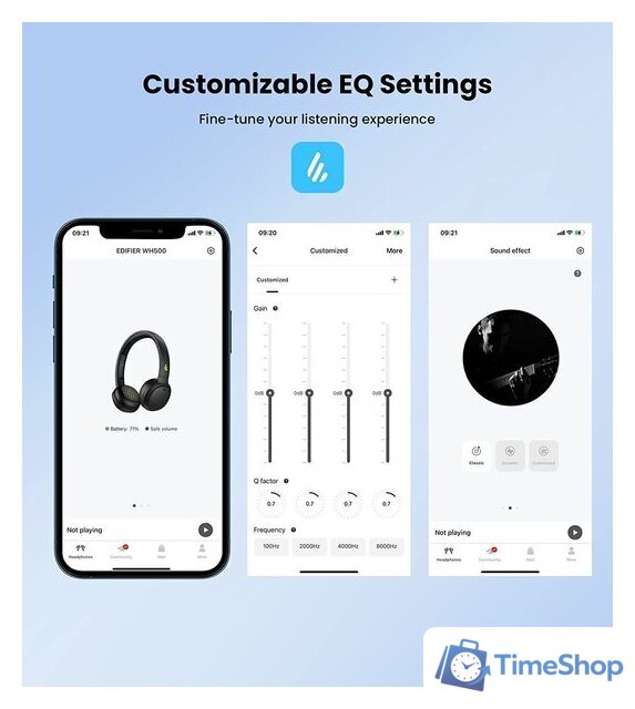 Наушники Edifier WH500 (черный) - Изображение №5 — Интернет-магазин Time-Shop