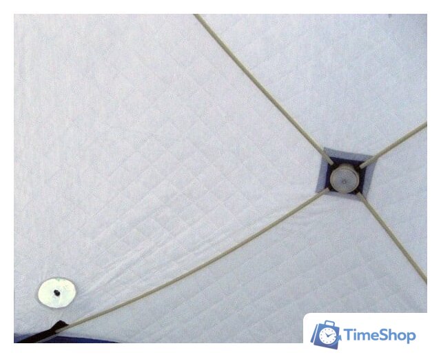 Палатка для зимней рыбалки Следопыт КУБ 3 Эконом (белый/синий) - Изображение №5 — Интернет-магазин Time-Shop