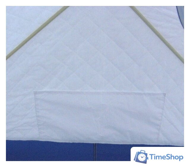 Палатка для зимней рыбалки Следопыт КУБ 3 Эконом (белый/синий) - Изображение №7 — Интернет-магазин Time-Shop