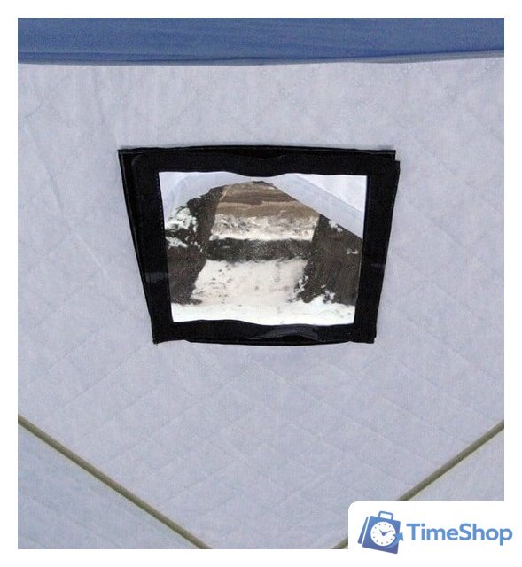 Палатка для зимней рыбалки Следопыт КУБ 3 Эконом (белый/синий) - Изображение №6 — Интернет-магазин Time-Shop