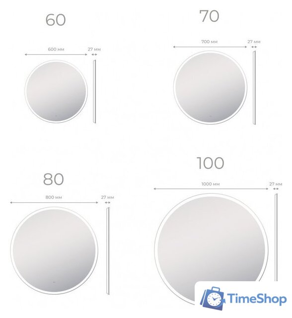  Vigo Зеркало Cosmo Comfort 1000 - Изображение №9 — Интернет-магазин Time-Shop