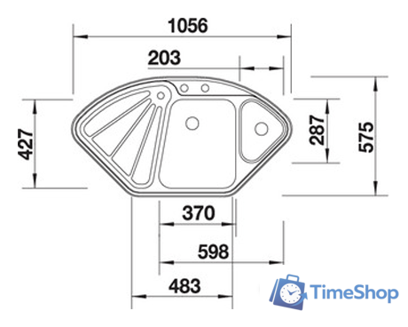 Кухонная мойка Blanco Delta-IF (с клапаном-автоматом) - Изображение №2 — Интернет-магазин Time-Shop